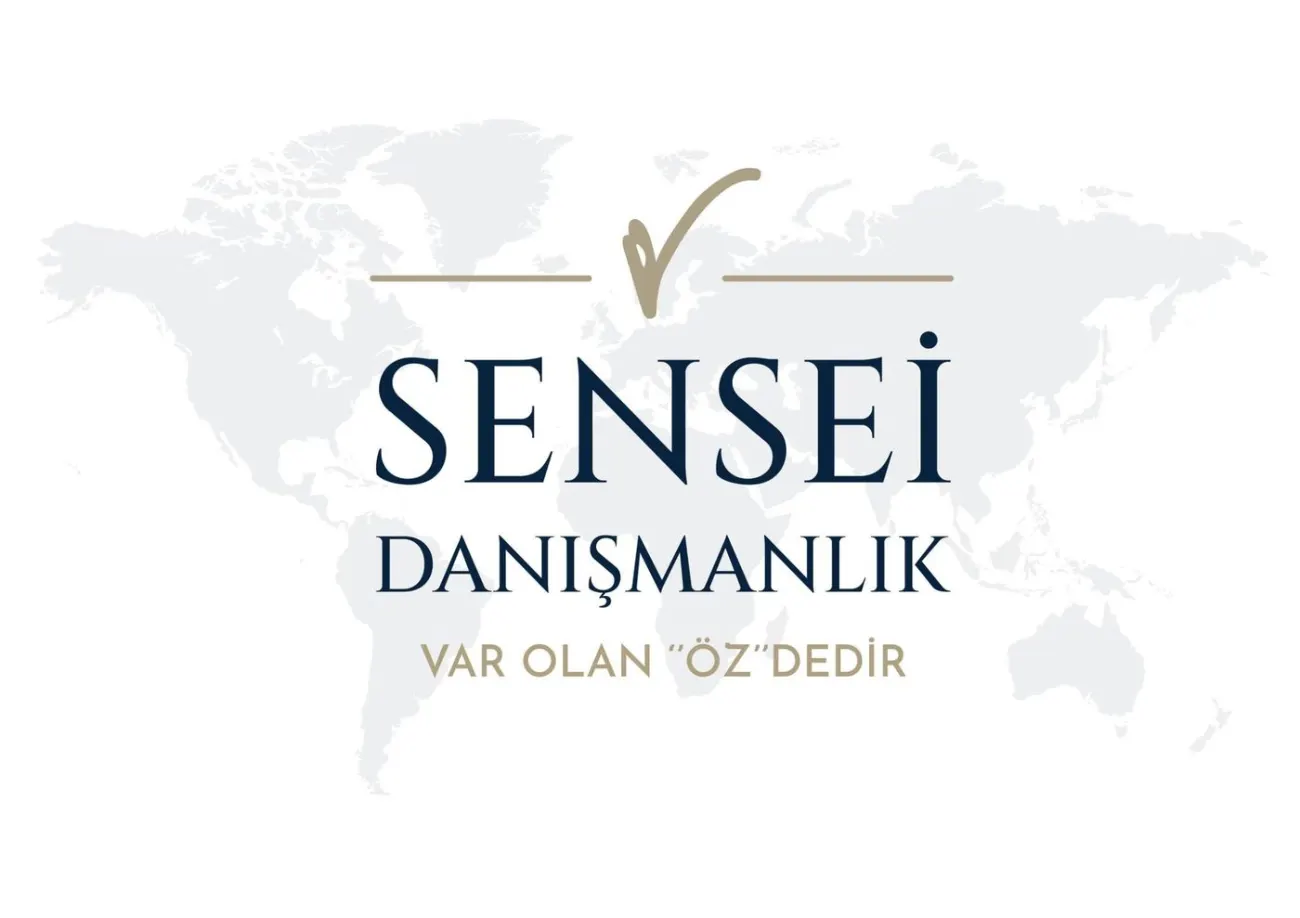 SENSEİ Danışmanlık logosu, dünya haritası üzerinde